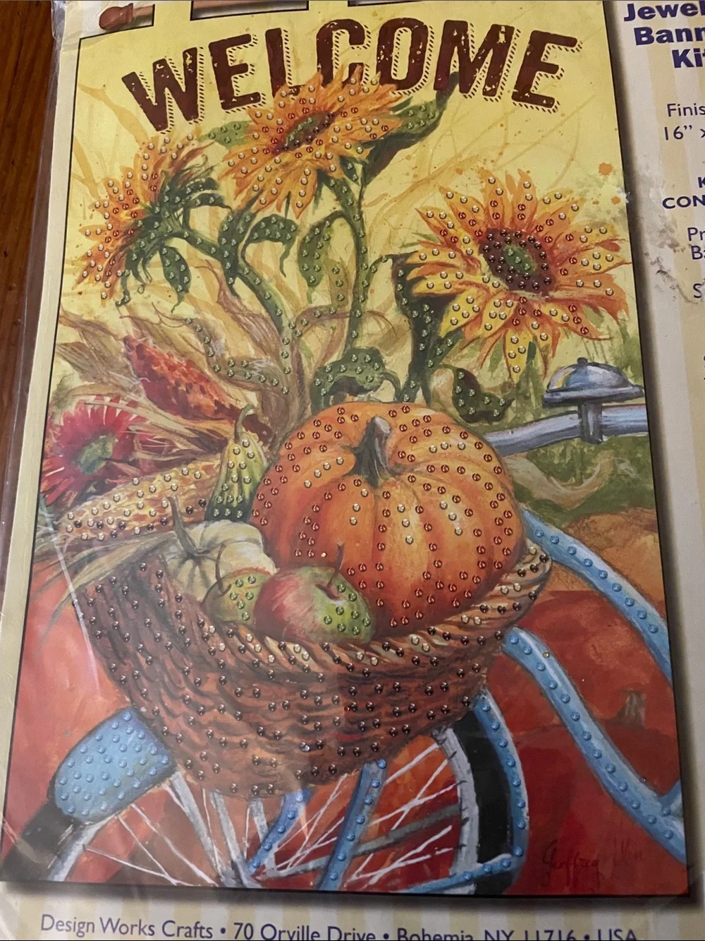 Harvest Welcome Jeweled Banner Kit - Yellow/Orange